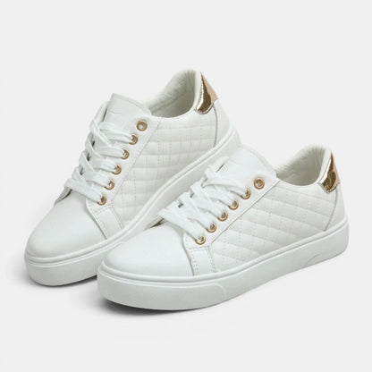 Women's Low Top Sneakers Quilted Design 5