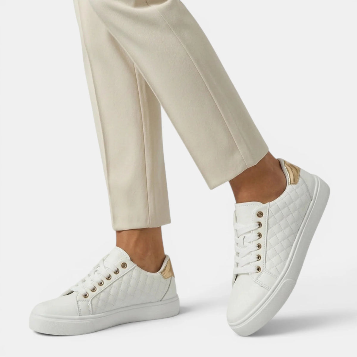 Women's Low Top Sneakers Quilted Design 6