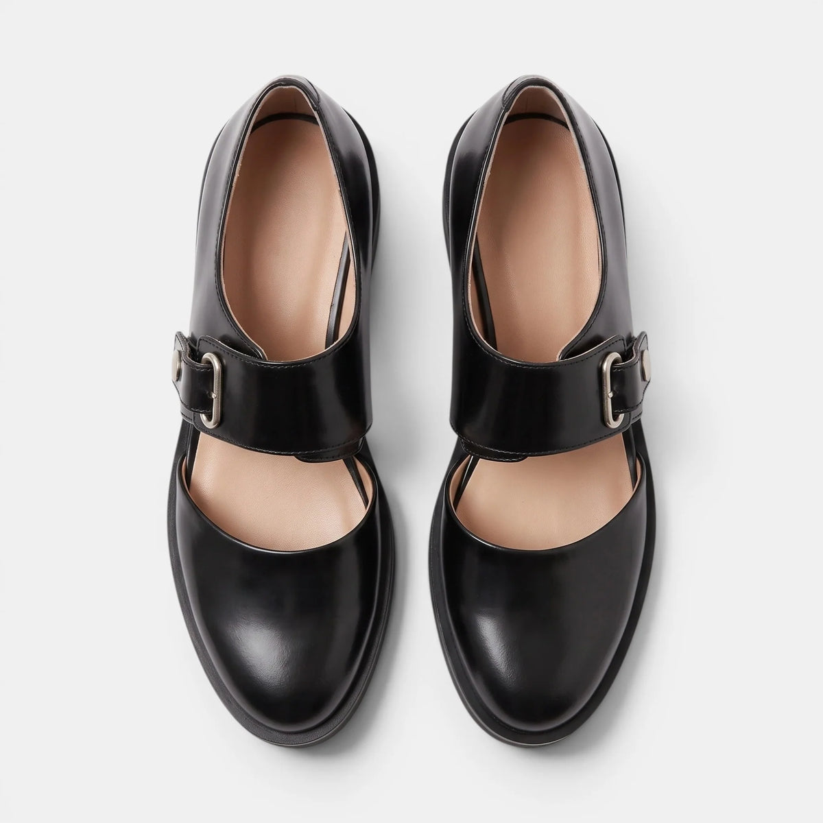 Women's Mary Jane Shoes Classic Round Toe with Buckle Strap 4