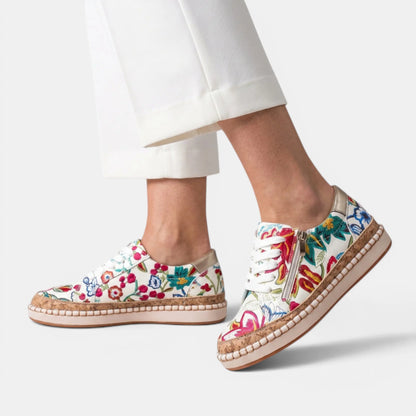 Women's Platform Casual Shoes Floral Design 6