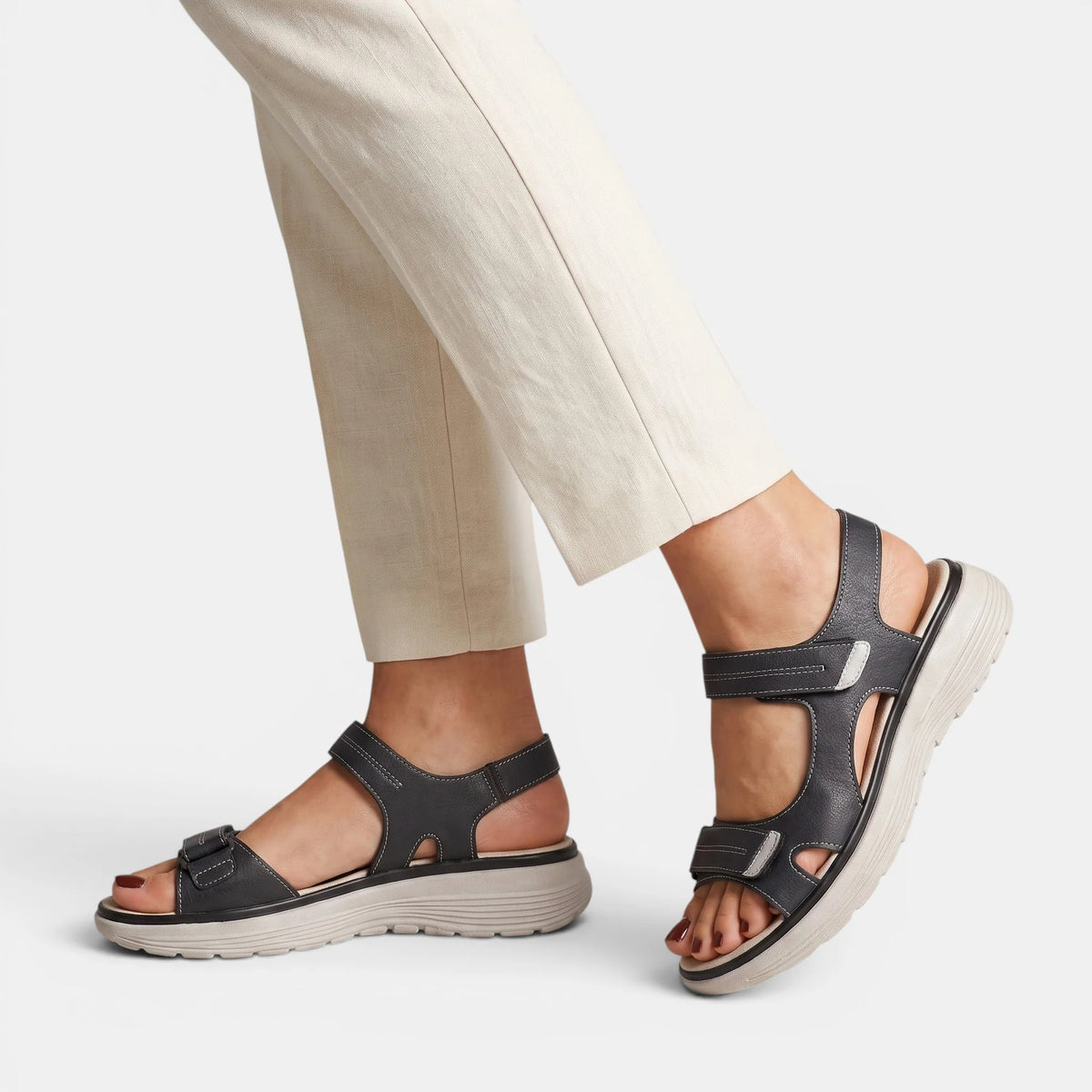Women's Platform Sandals Adjustable Straps Open Toe 1