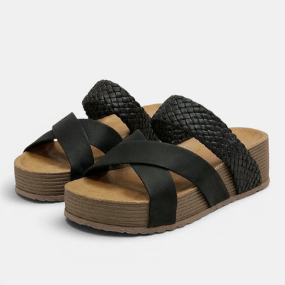 Women's Platform Sandals Open Toe Cross Strap Design 2