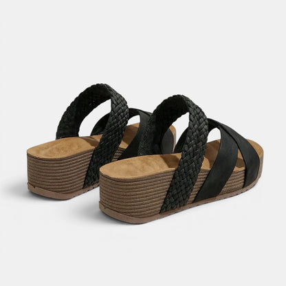 Women's Platform Sandals Open Toe Cross Strap Design 4