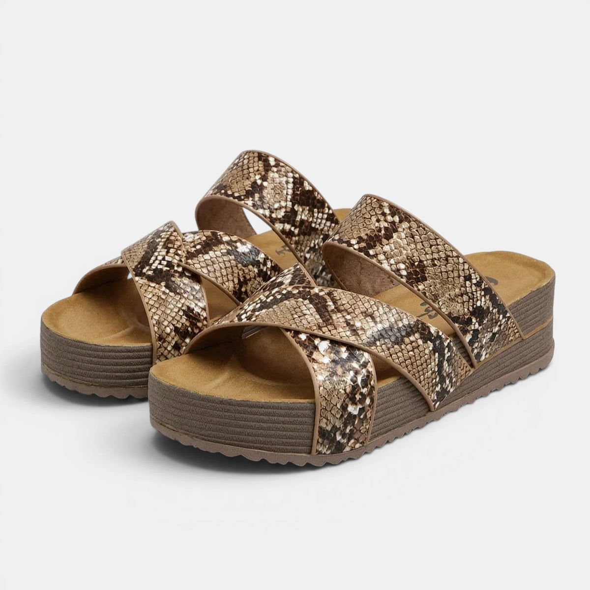 Women's Platform Sandals Open Toe Cross Strap Design 5