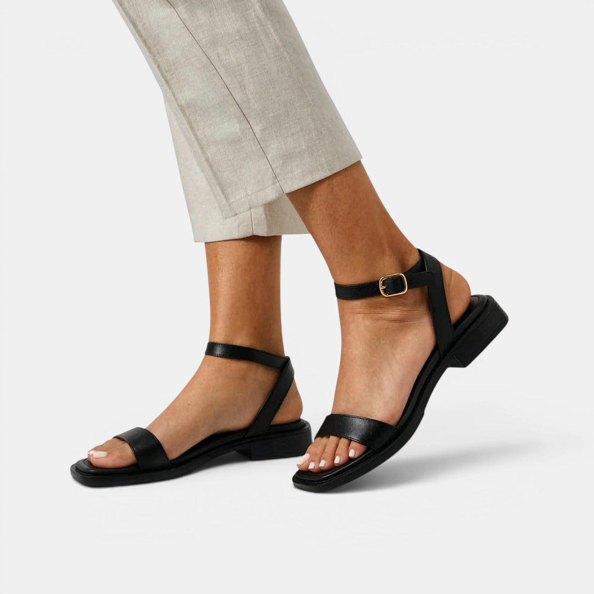 Women's Sandals Open Toe Adjustable Buckle Strap Low Heel 1