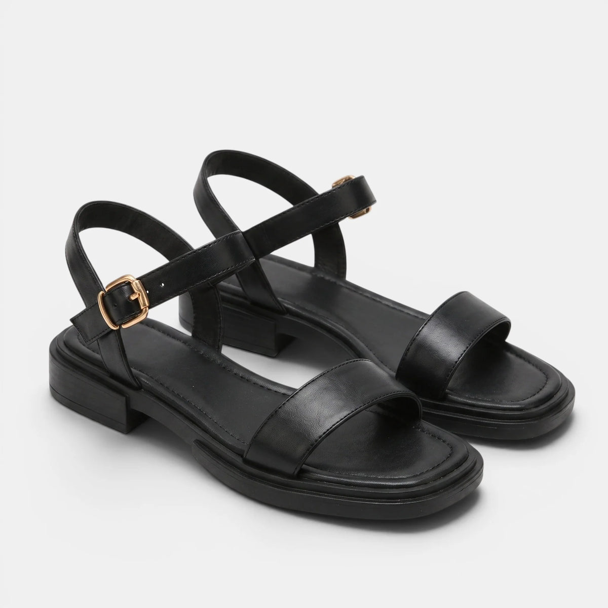 Women's Sandals Open Toe Adjustable Buckle Strap Low Heel 2