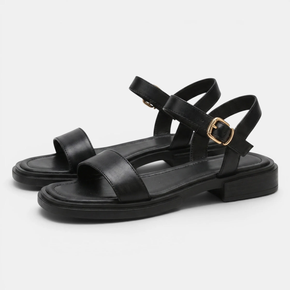 Women's Sandals Open Toe Adjustable Buckle Strap Low Heel 3