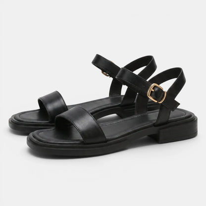 Women's Sandals Open Toe Adjustable Buckle Strap Low Heel 3