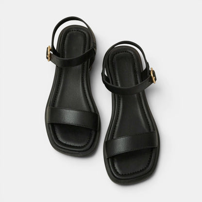 Women's Sandals Open Toe Adjustable Buckle Strap Low Heel 4