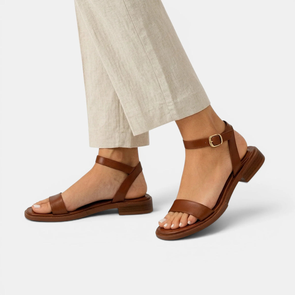 Women's Sandals Open Toe Adjustable Buckle Strap Low Heel 7