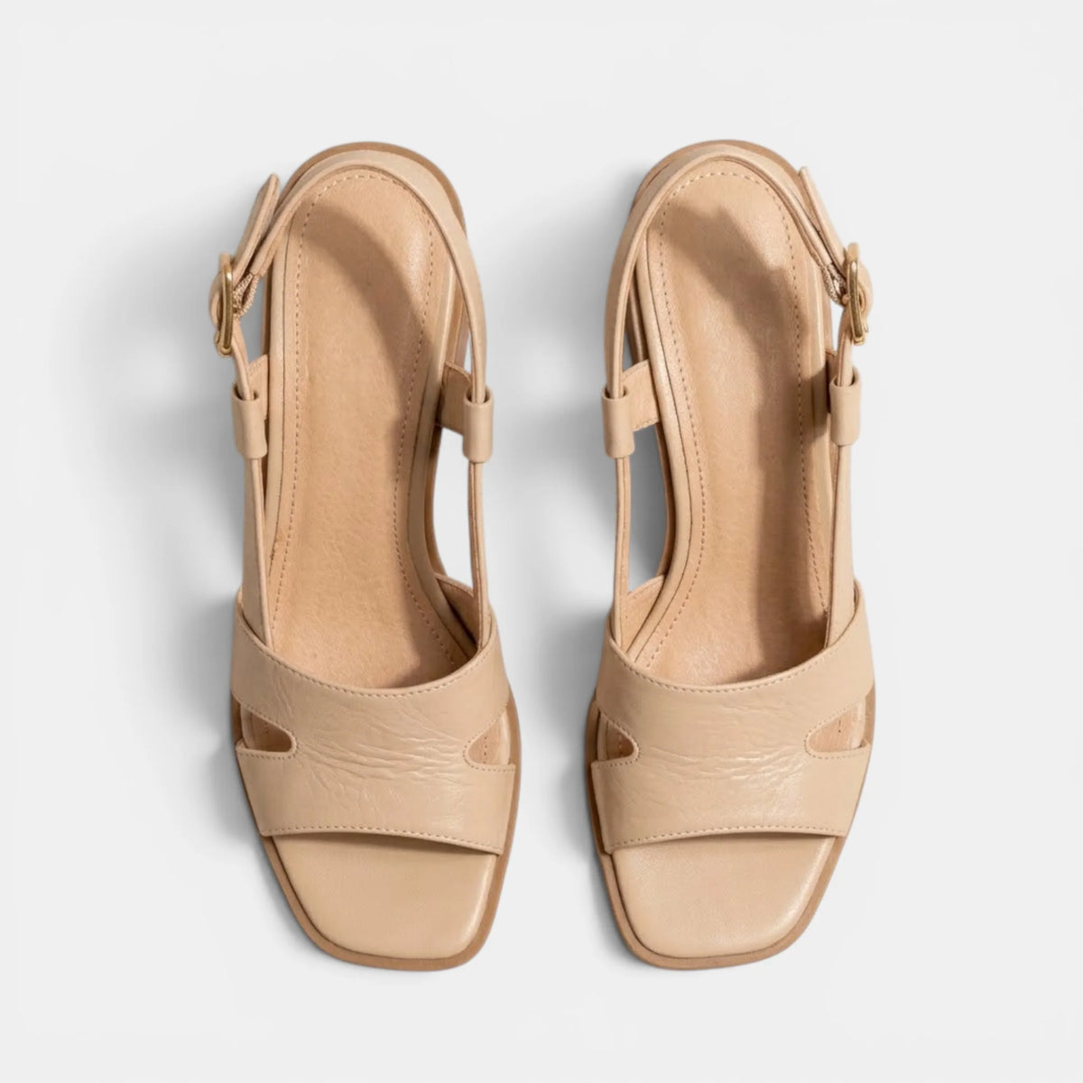 Women's Slingback Sandals Block Heel Square Toe 4