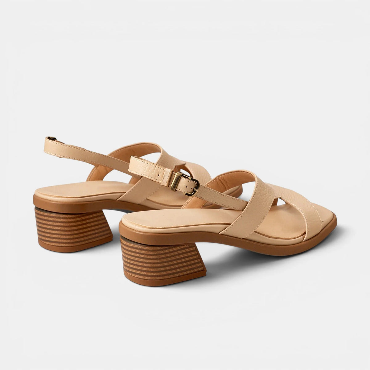 Women's Slingback Sandals Block Heel Square Toe 5