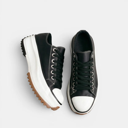 Women's Sneakers Chunky Sole Lace-Up Low-Top Style 4