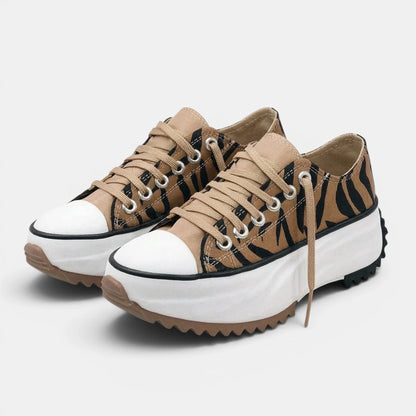 Women's Sneakers Chunky Sole Lace-Up Low-Top Style 5