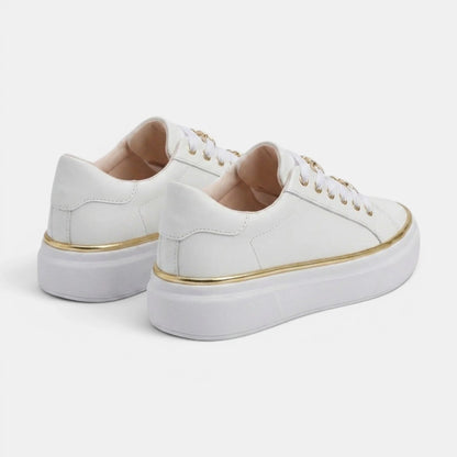 Women's Sneakers Lace-Up Platform with Metallic Accents 4