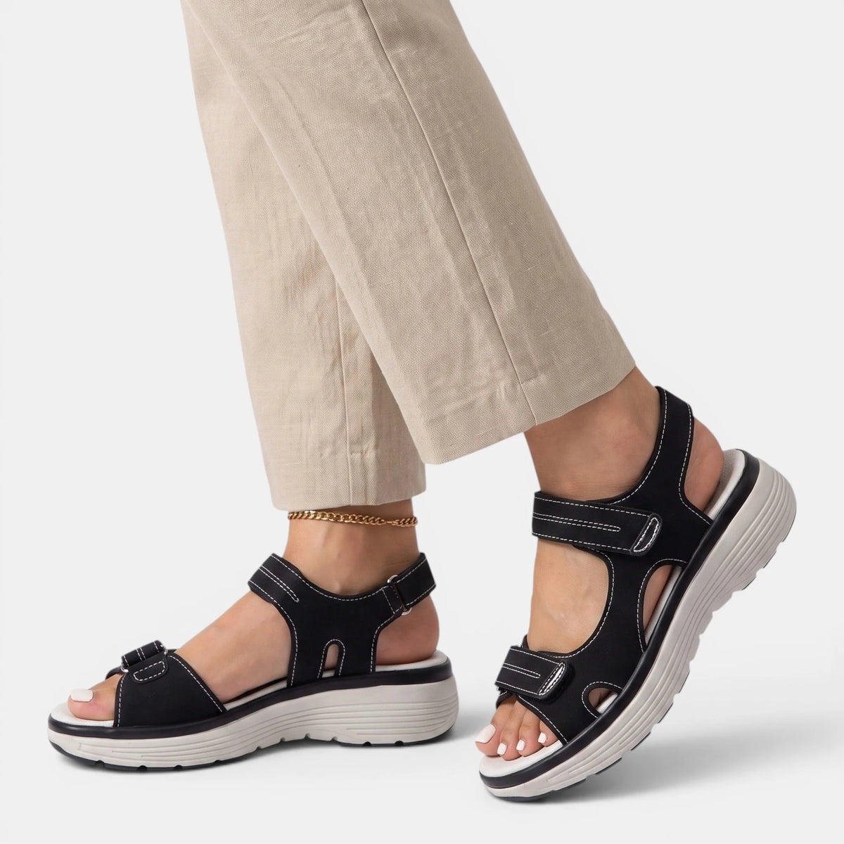 Women's Walking Sandals Double Strap Open Toe 1