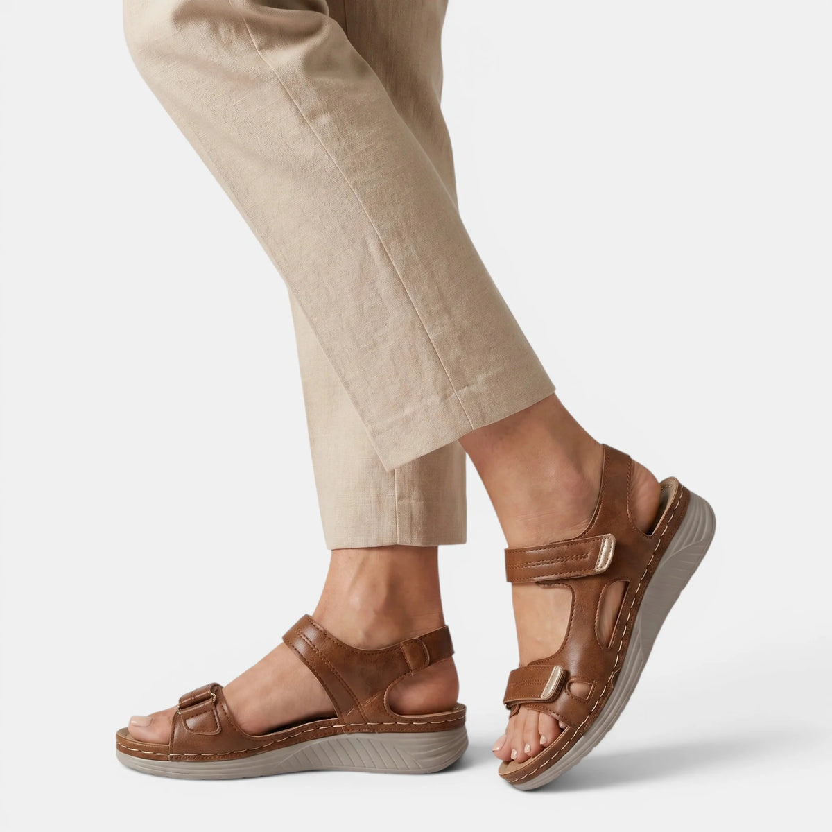 Women's Walking Sandals Double Strap Open Toe 7