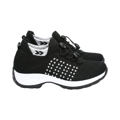 Women's Walking Shoes Slip-On with Adjustable Toggle Laces for Comfortable Everyday Wear 0