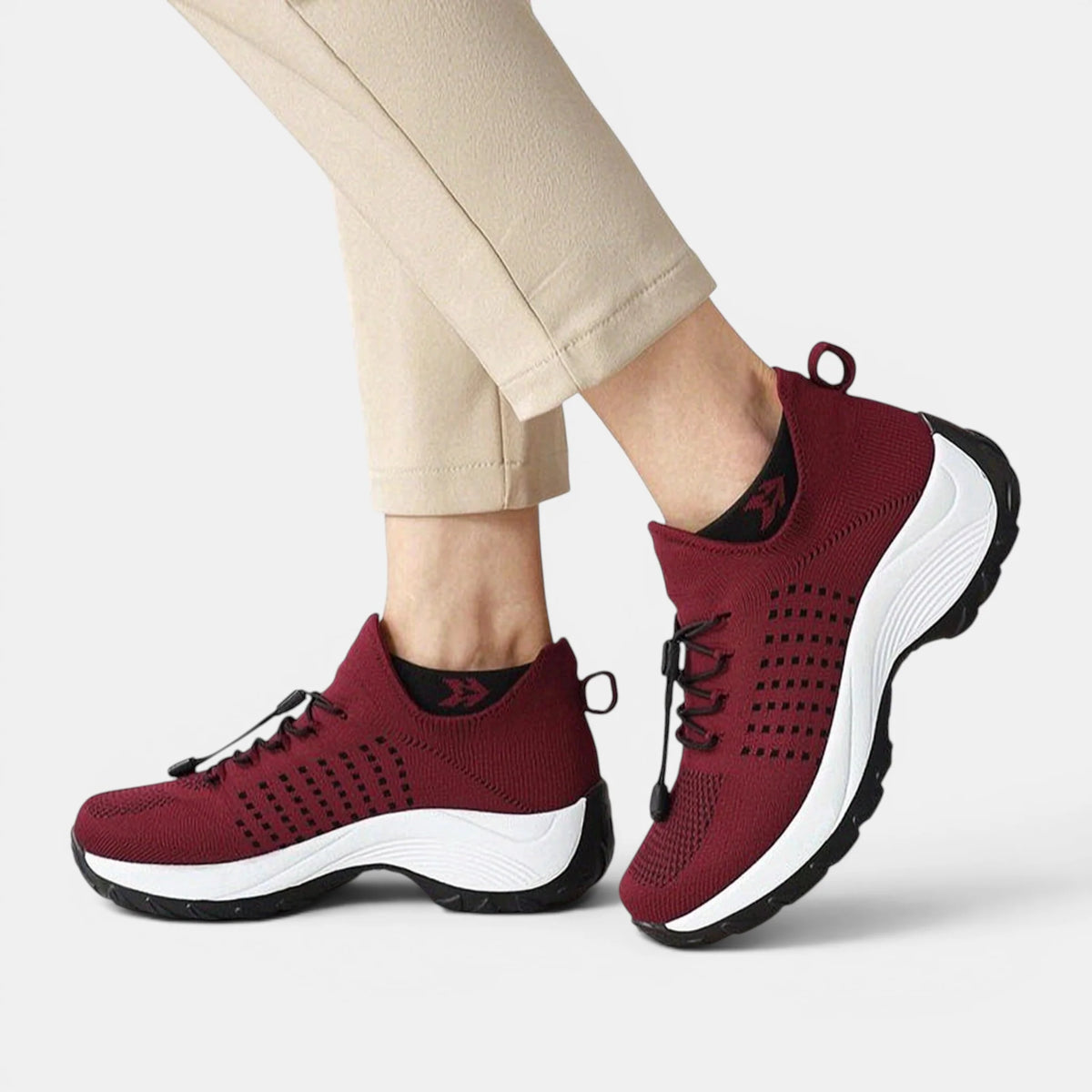 Women's Walking Shoes Slip-On with Adjustable Toggle Laces for Comfortable Everyday Wear 7