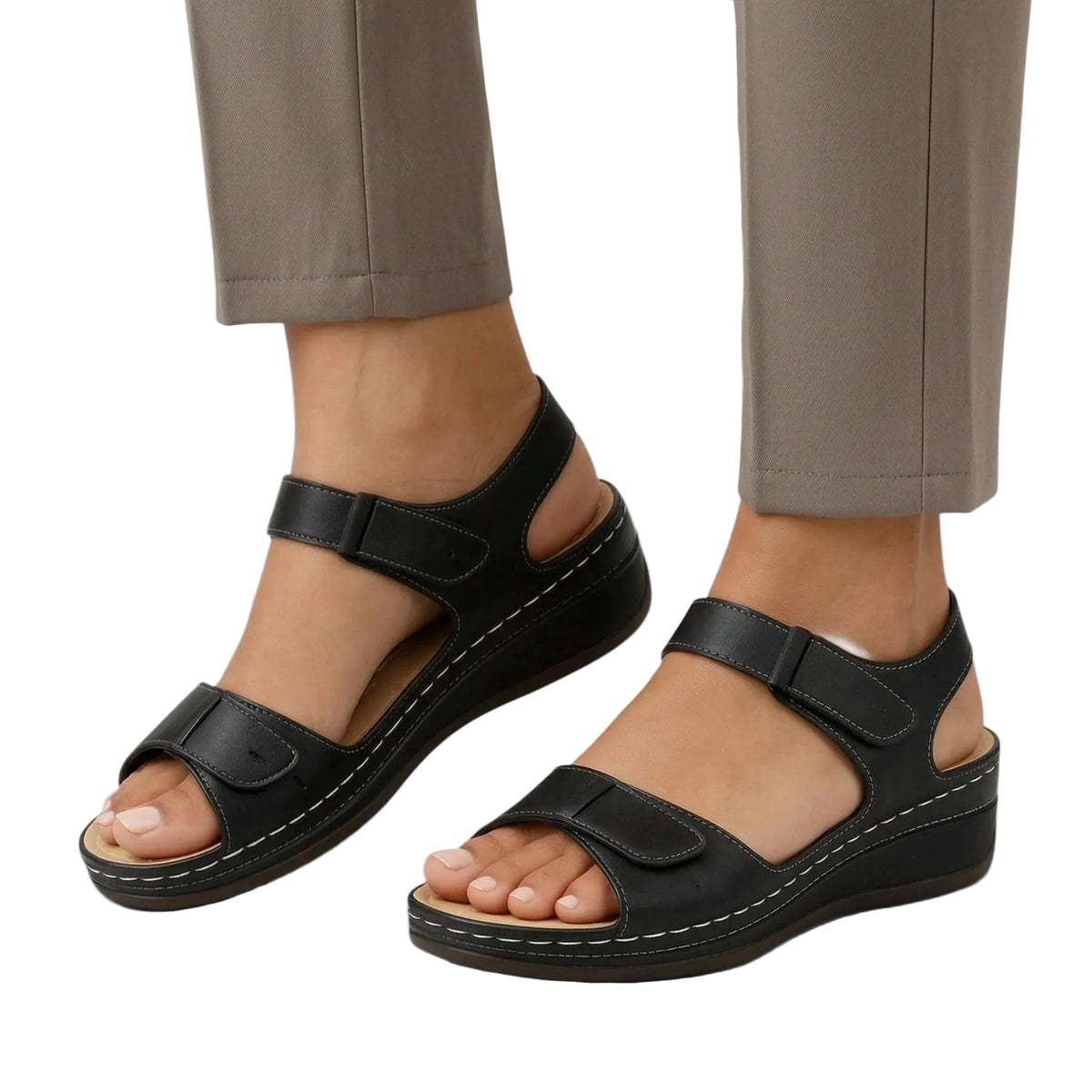 Women's Wedge Heel Sandals Adjustable Strap 1