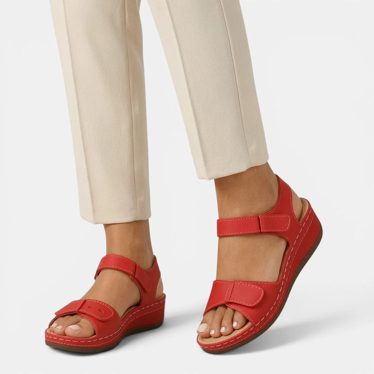 Women's Wedge Heel Sandals Adjustable Strap 7