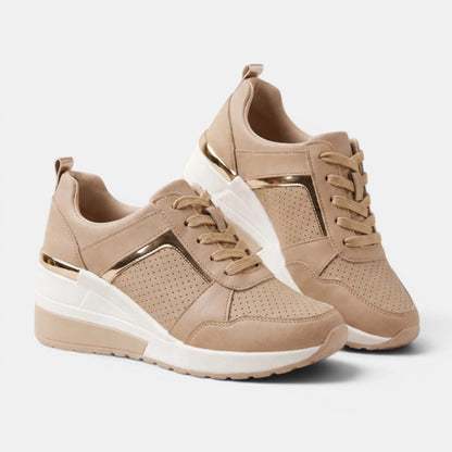Women's Wedge Sneakers Lace-Up Casual 2