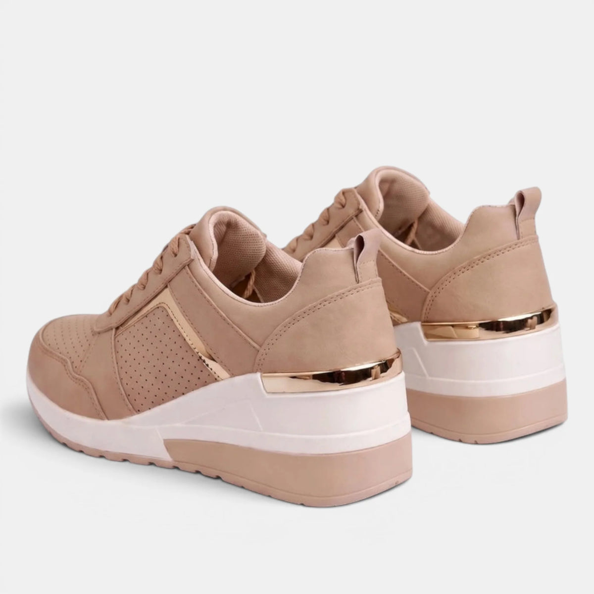 Women's Wedge Sneakers Lace-Up Casual 5