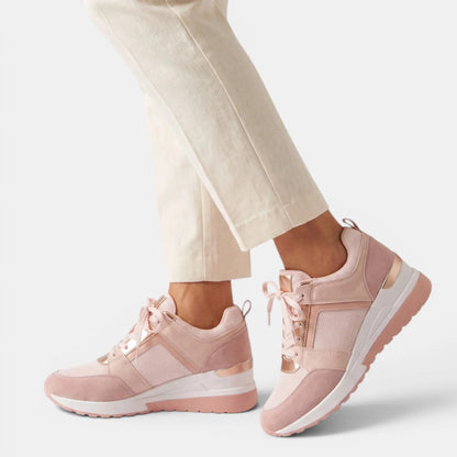 Women's Wedge Sneakers Lace-Up Casual 7