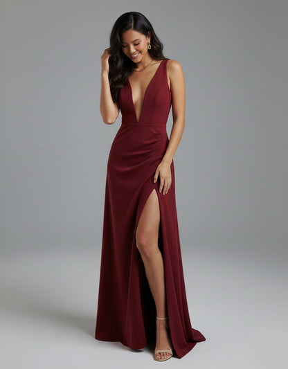 Women's Red Maxi Dress Halter Style