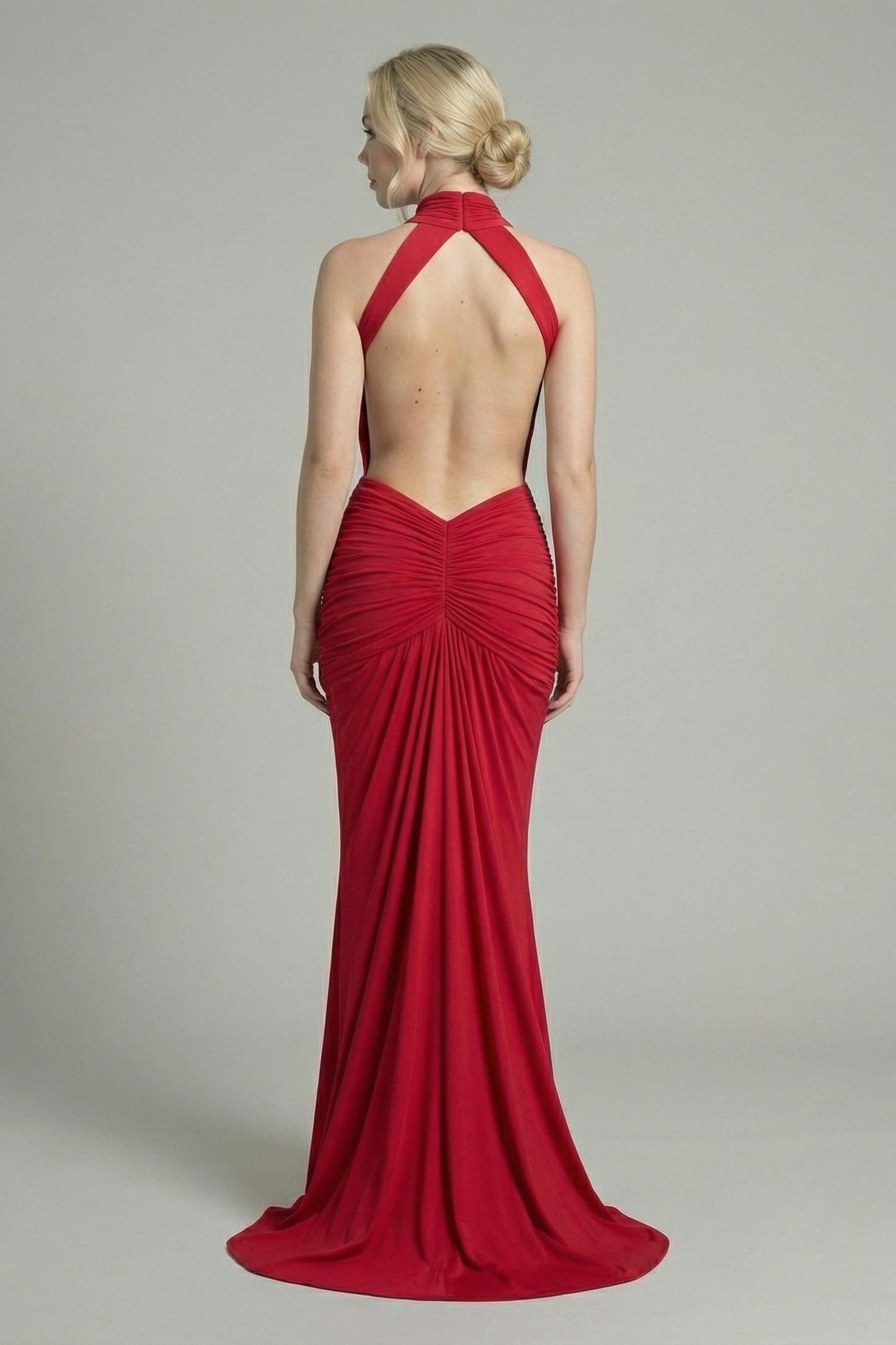 Women's Maxi Dress Mermaid Style Red