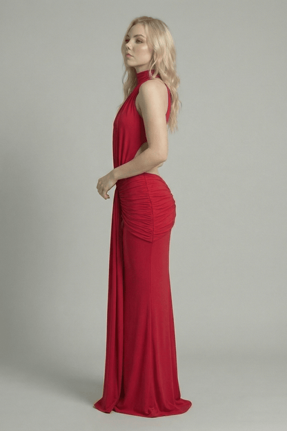 Women's Maxi Dress Mermaid Style Red