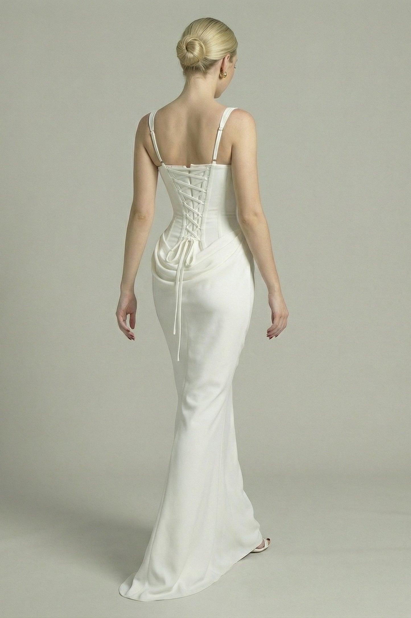 Women's Maxi Dress Structured Elegance White