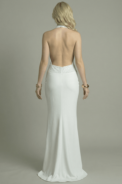 Women's Maxi Dress Draped White