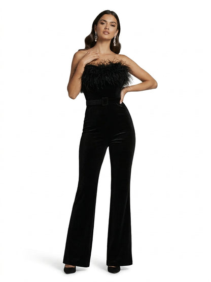 Women's Jumpsuit with Bandeau Neckline