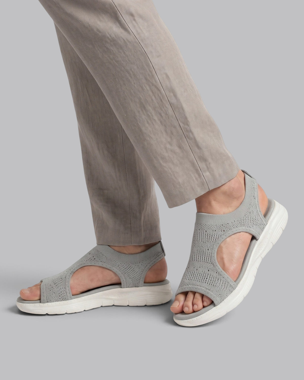 Women's Open Toe Sandals Knit Strap Platform
