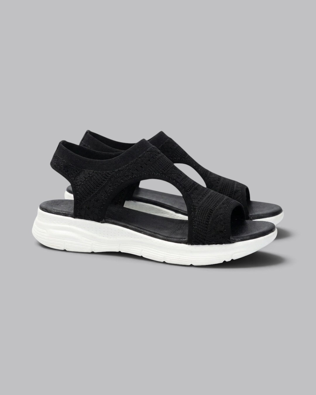 Women's Open Toe Sandals Knit Strap Platform