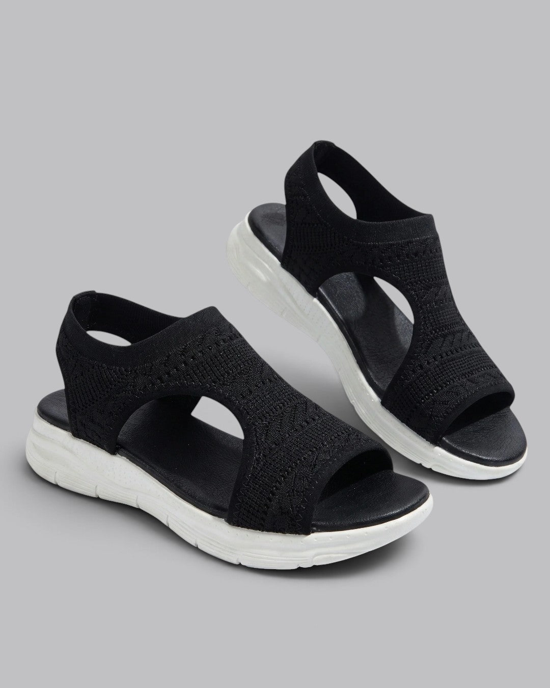 Women's Open Toe Sandals Knit Strap Platform