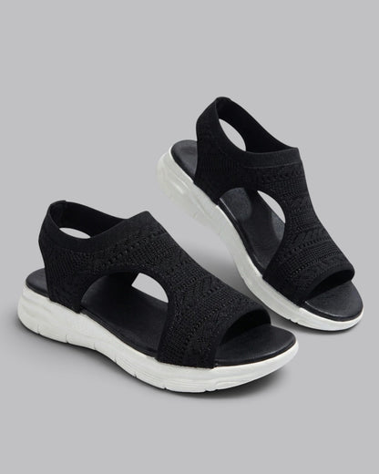 Women's Open Toe Sandals Knit Strap Platform
