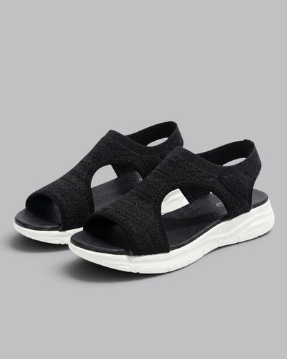 Women's Open Toe Sandals Knit Strap Platform