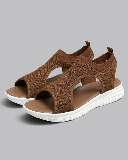 Women's Open Toe Sandals Knit Strap Platform