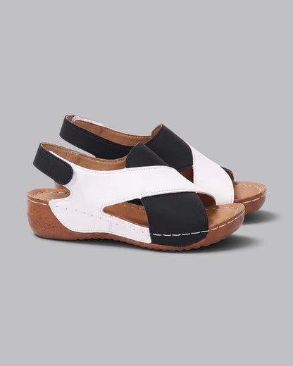 Women's Wedge Sandals Color Block Design