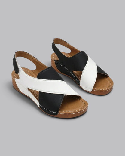 Women's Wedge Sandals Color Block Design