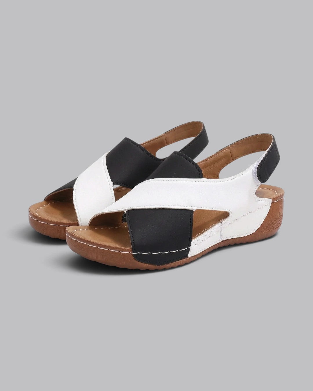 Women's Wedge Sandals Color Block Design
