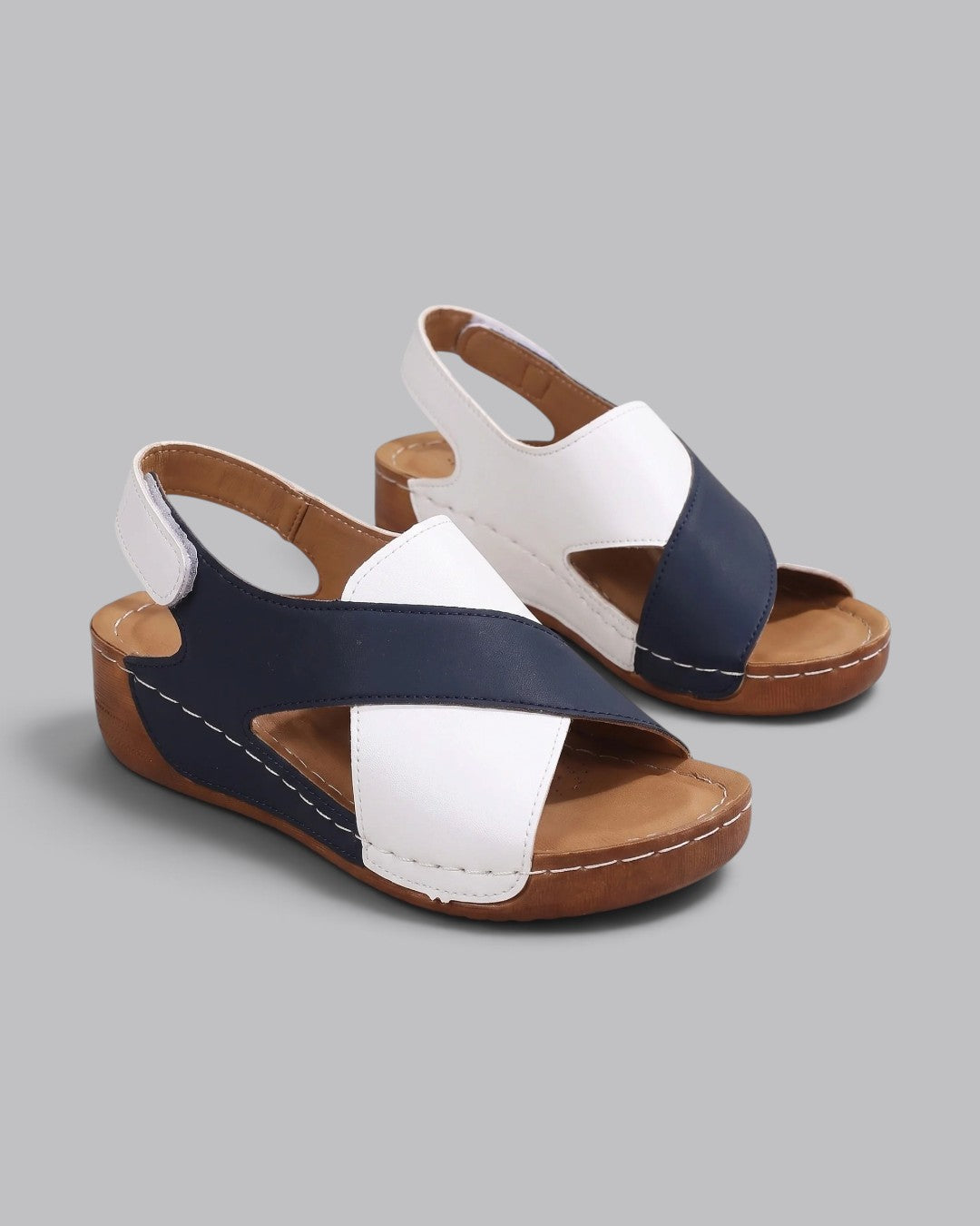 Women's Wedge Sandals Color Block Design